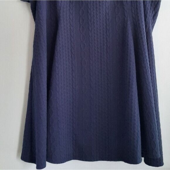 TORRID Mini Textured Fine Knit Skater Dress Navy Sz 6X | 30 - Picture 6 of 9